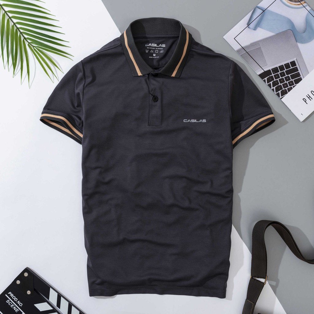 Áo polo nam cao cấp cổ dệt, vải coolmax mềm mịn và cực thấm hút mồ hôi, form công sở P2109 | BigBuy360 - bigbuy360.vn