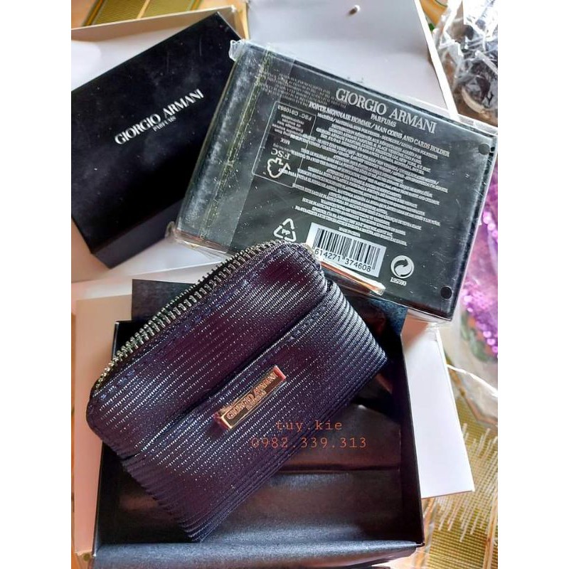 Túi đựng thẻ card Giorgio Armani Man Coins And Cards Holder