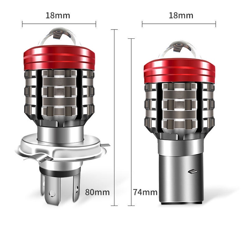 Đèn pha LED H4 BA20D H6 HS1 chuyên dụng cho xe máy xe moto