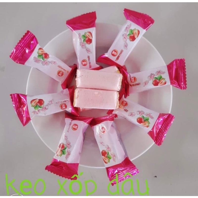 Kẹo xốp dâu bịch 500gram