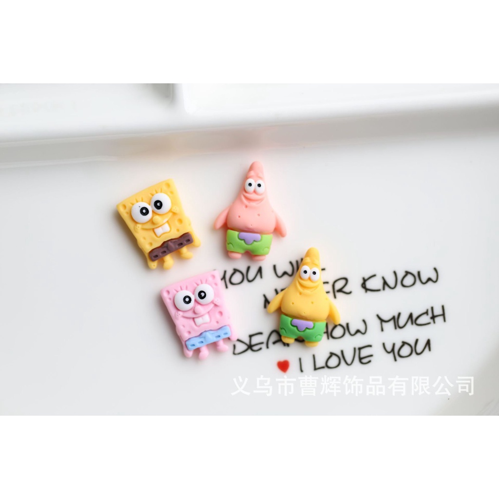 Charm (C332) slime/ Dụng Cụ Charm Trang Trí [Ko Keo &amp; Nút] Hình Bọt Biển Tinh Nghich