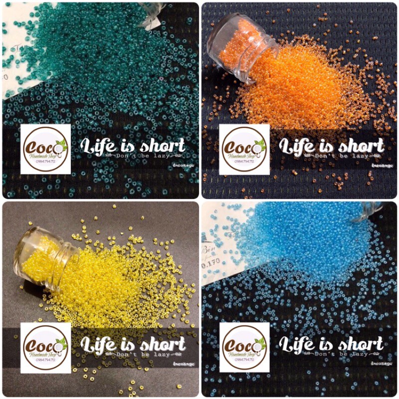 Gói 450g Hạt Cườm Màu Trong