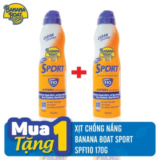 Combo 2 Chai Xịt Banana Boat Chống Nắng Thể Thao SPF110 170G