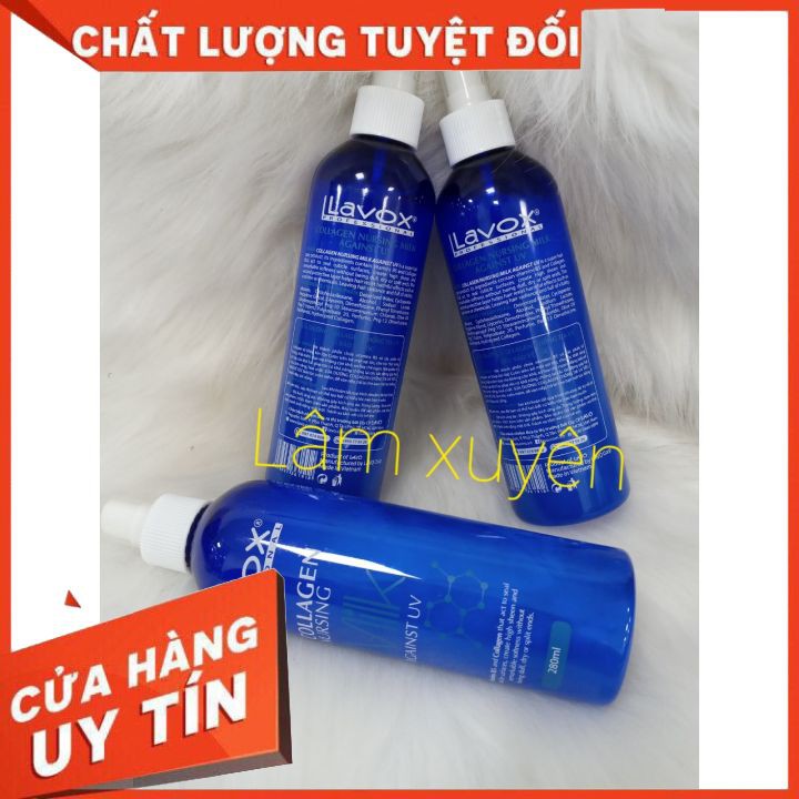 Sữa / Xịt nước dưỡng tóc Lavox Collagen 280ml xanh dương suôn mềm 😘 FREESHIP 🍔 nuôi dưỡng tóc khỏe, cải thiện, phục hồi🌻