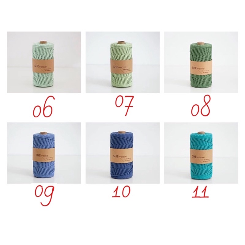 DÂY XOẮN COTTON SHEWEAVE 2MM, 3MM LÀM MACRAME, HANDMADE,…