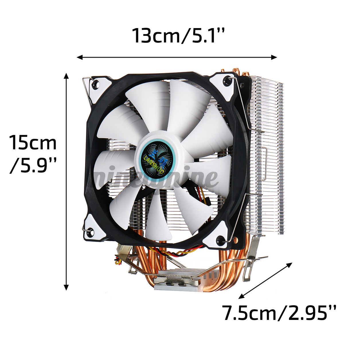 CPU Cooler 3Pin 4 Heatpipes 120mm Fan CPU Cooling For LGA 775/115X//1366 and AMD