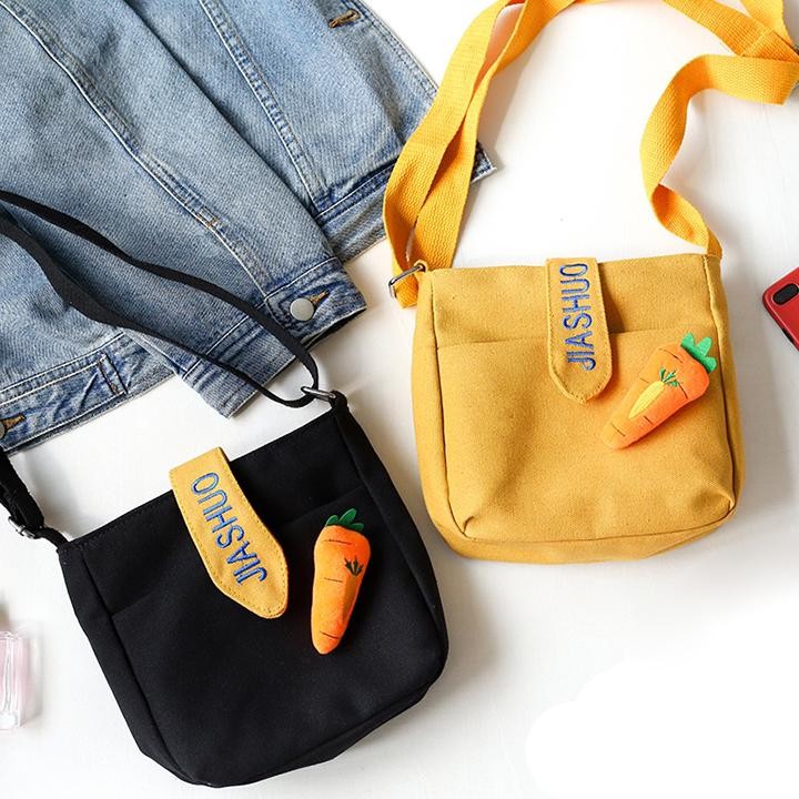 Túi vải thời trang-Túi đeo chéo TOTE cà rốt kiểu dáng nhỏ gọn ,xinh xắn SIÊU HOT