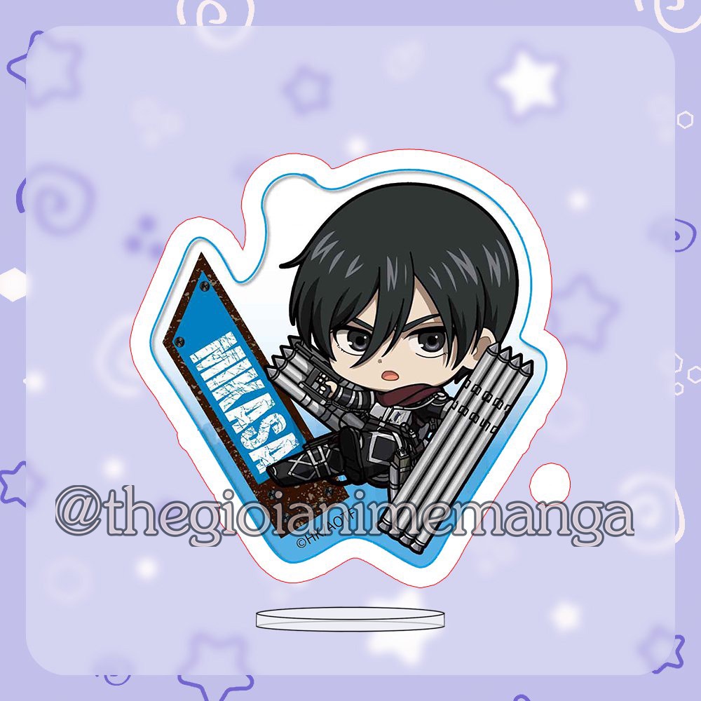 (3cm) Mô hình Standee ATTACK ON TITAN Đại chiến Titan anime chibi mica trưng bày