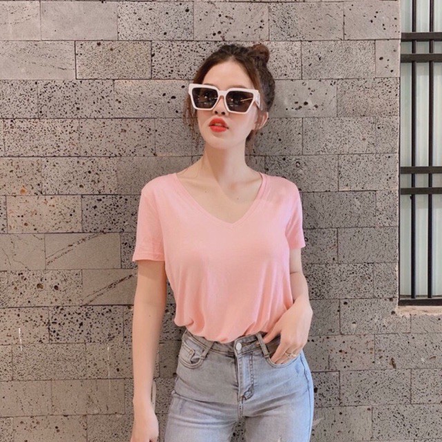Áo phông cổ tim túi ngực - Mã T5