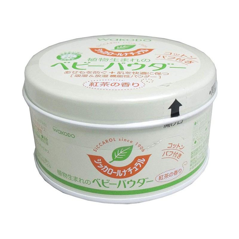 PHẤN RÔM TRÀ XANH DƯỠNG DA CHO BÉ WAKODO 120G - Hachi Hachi Japan Shop