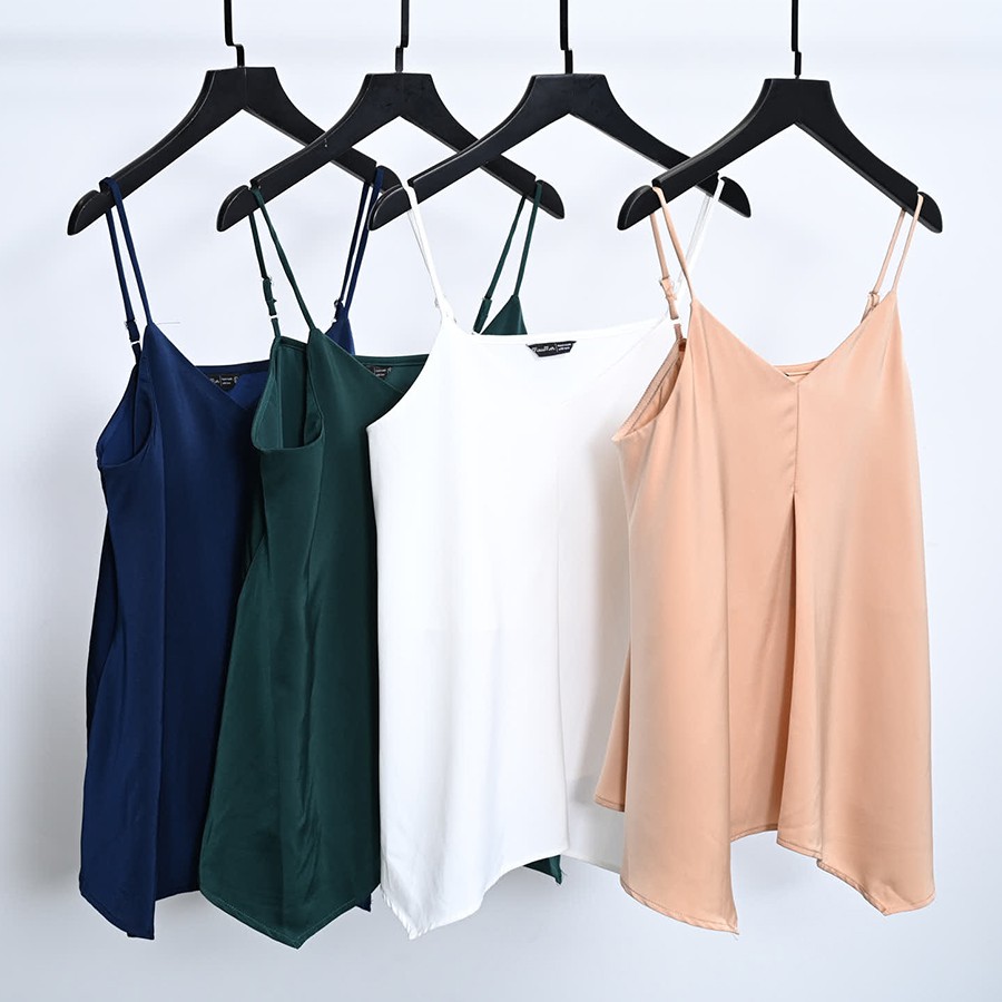 Áo 2 dây camisole Maiimer lụa hàn freesize