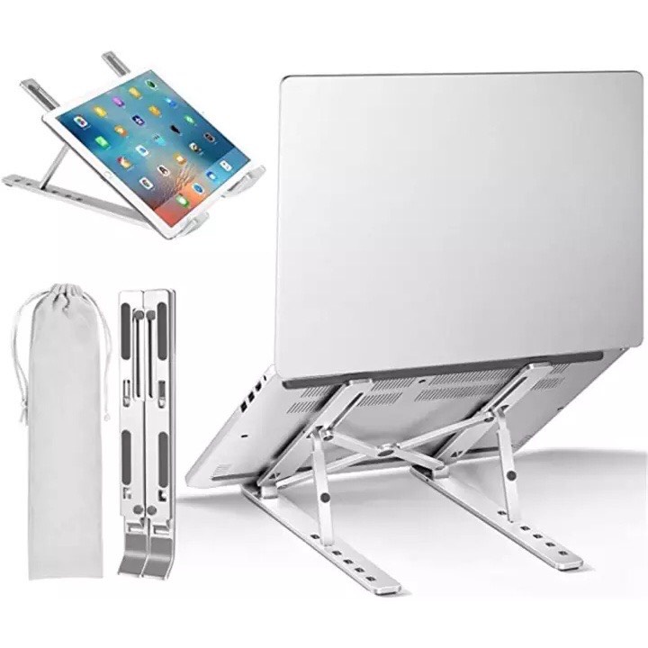 Giá đỡ laptop ipad nhựa ABS cao cấp gấp gọn điều chỉnh độ cao, kệ đỡ máy tính HSON hỗ trợ tản nhiệt laptop