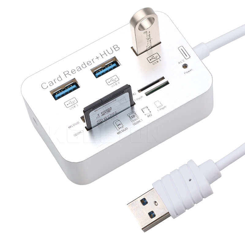 Đầu Đọc Thẻ Nhớ 3 Cổng Usb 3.0 Sd Tf M2 Ms