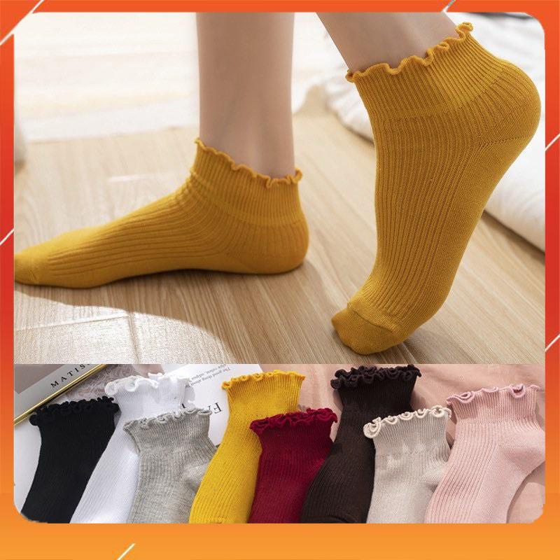 Set 10 đôi tất nữ hàng cao cấp, cổ ngắn nhiều màu