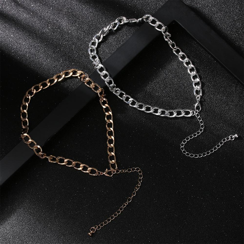 1 Vòng Cổ Choker Bằng Kim Loại Phong Cách Gothic Punk Cho Nam Và Nữ
