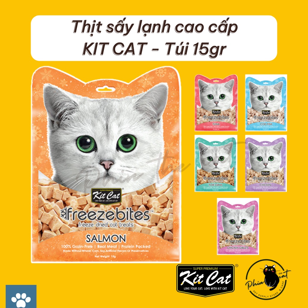 Thịt sấy lạnh cho mèo KIT CAT Freezebites - Snack Kitcat cho mèo