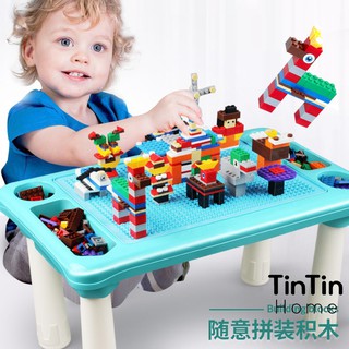 Bàn chơi lego đa năng, sáng tạo learn building blocks tintin dclg02