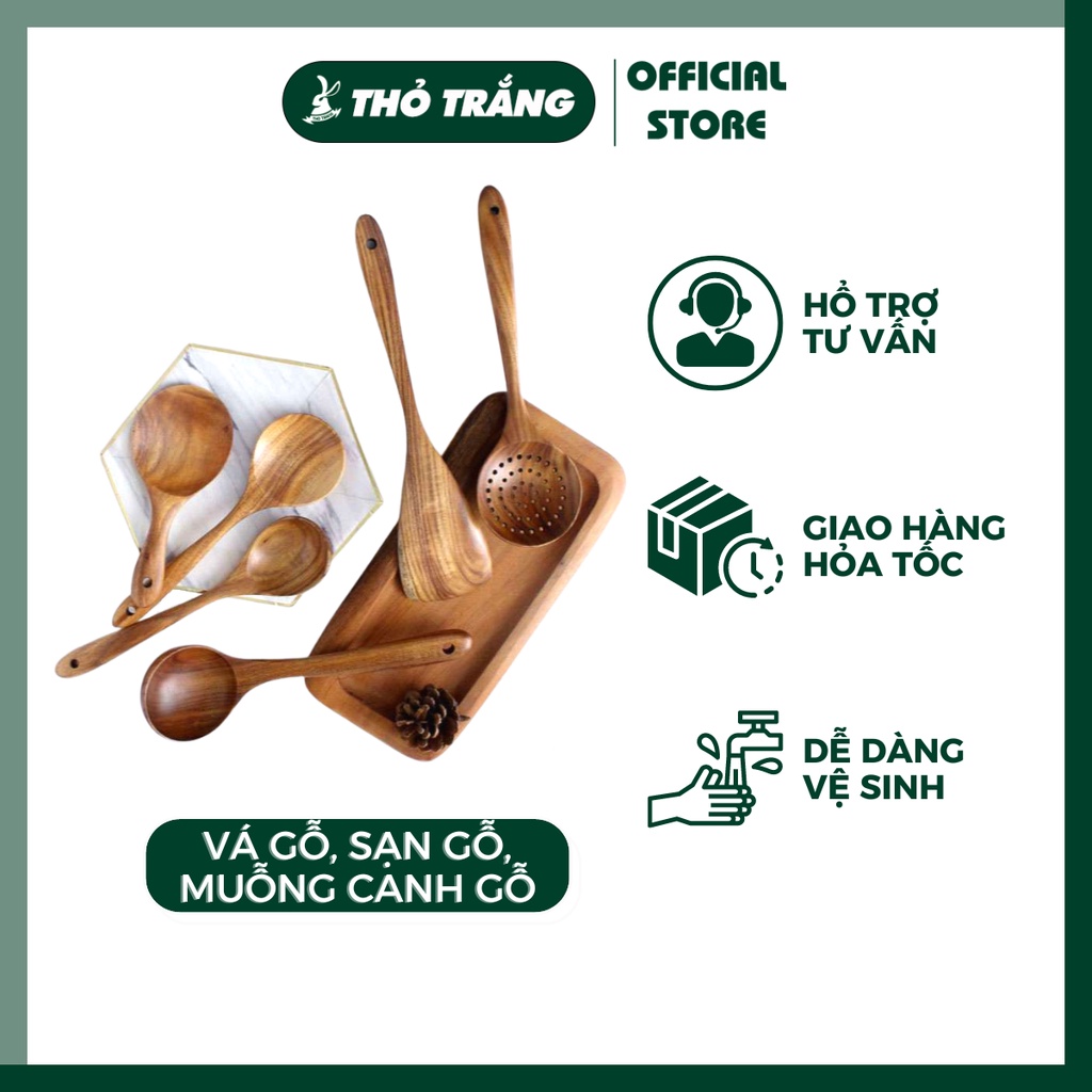 Vá Gỗ, Sạn Gỗ, Muỗng Canh Gỗ Nhiều Mẫu Mã, Nhiều Kích Cỡ