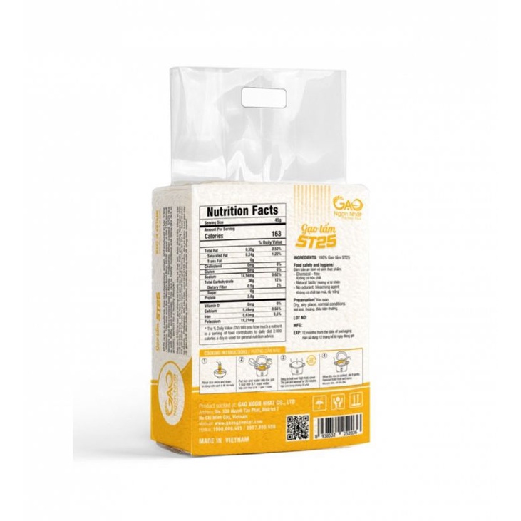 Gạo tấm ST25 Organic 2kg