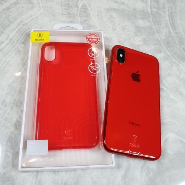 Ốp lưng Silicone chống bụi Baseus Simple Case cho iPhone X / Xs ( Soft Silicone, Dirt-resistant Case)