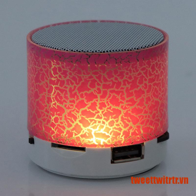 TRTR Mini Bluetooth Crack LED Wireless Loudspeaker Portable MP3 Music Sound Colu