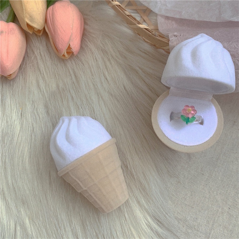 Hộp Đựng Trang Sức Hình Cây Kem Dễ Thương Sáng Tạo