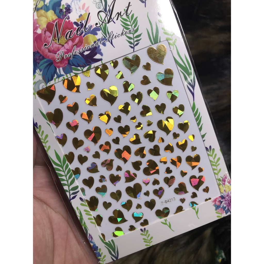 Hình dán móng tay - Sticker dán móng mã số Hoa 305