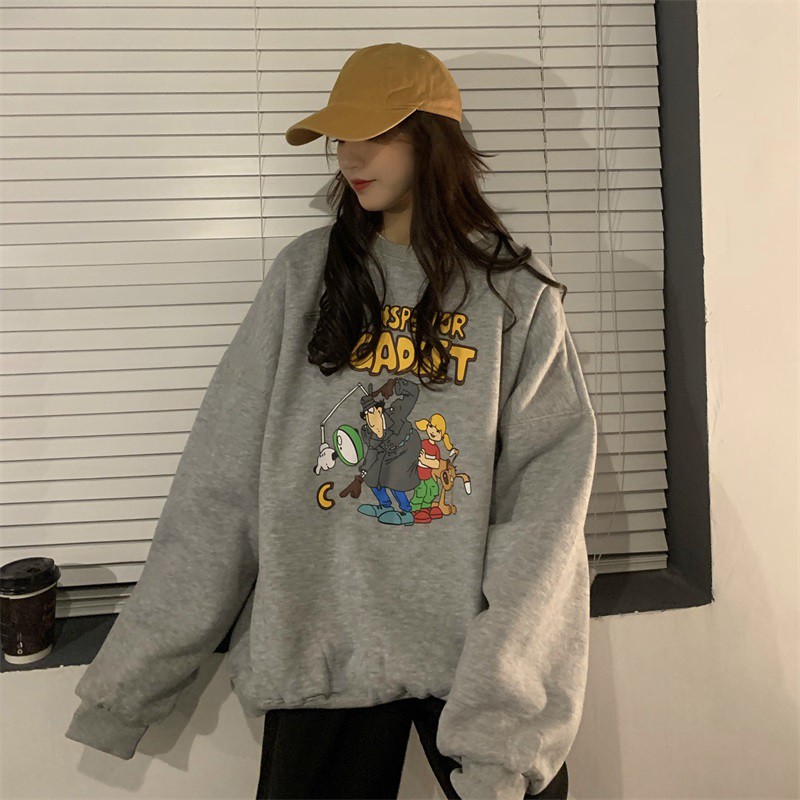 áo nỉ  Cổ Tròn Form Rộng Thời Trang Năng Động Cho Nữ | BigBuy360 - bigbuy360.vn