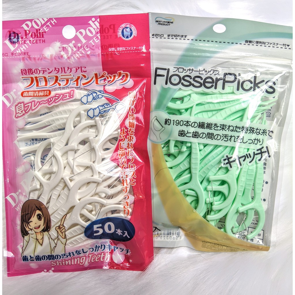 Combo 2 bịch tăm kẻ răng FlosserPick - Dr.Polir