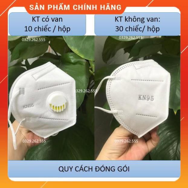 set 3 Khẩu trang N95 KN95 có van thở chính hãng có kiểm định, lọc bụi mịn PM 2.5, tiêu chuẩn FDA