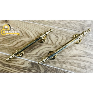 Bộ 2 Tay nắm cửa cổng, tay nắm tủ bằng đồng thau dài 22cm ĐB
