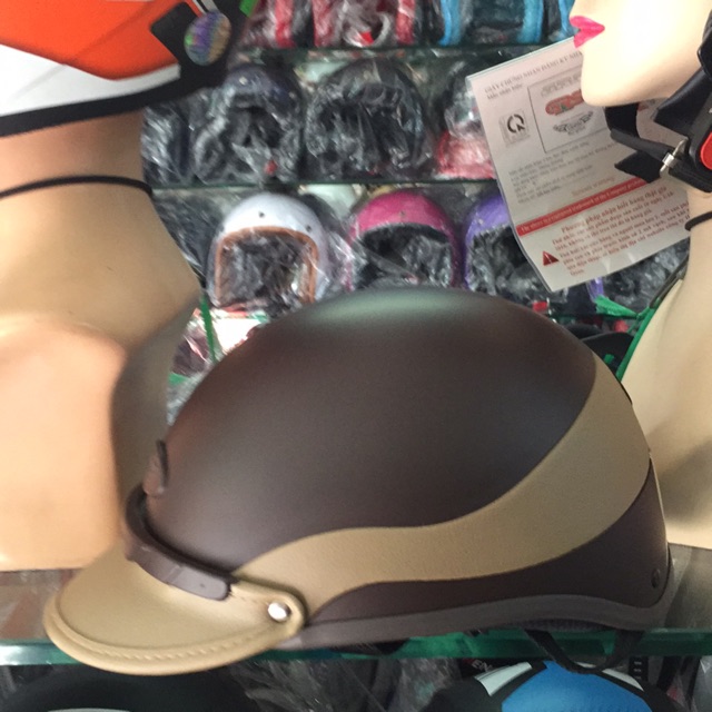 Mũ vespa da TRÍ LIỄU cao cấp