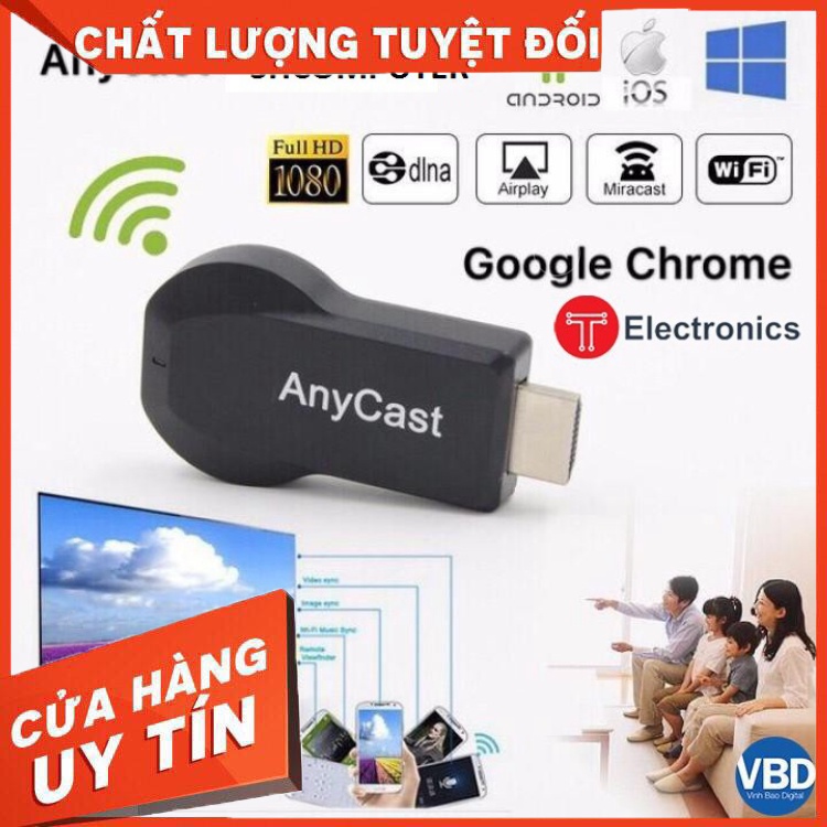 Kết nối điện thoại với tivi, HDMI Không dây, chất lượng FULL HD 1080 - BH UY TÍN 1 đổi 1 3hcomputer