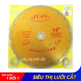 Lưỡi cắt bê tông 350mm ivan vàng khô - chuyên bê tông, đá granite