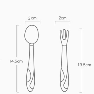 Thìa dĩa ăn dặm silicon bẻ cong 360 độ có kèm hộp đựng