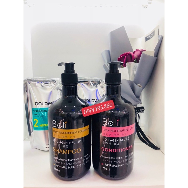 Cặp dầu gội xả Beli Collagen