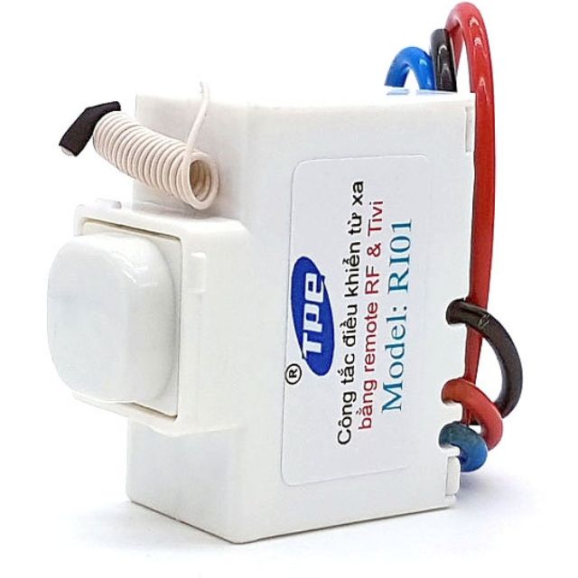 Công tắc điều khiển từ xa bằng 2 loại remote TV & RF RI01 (hạt tròn)