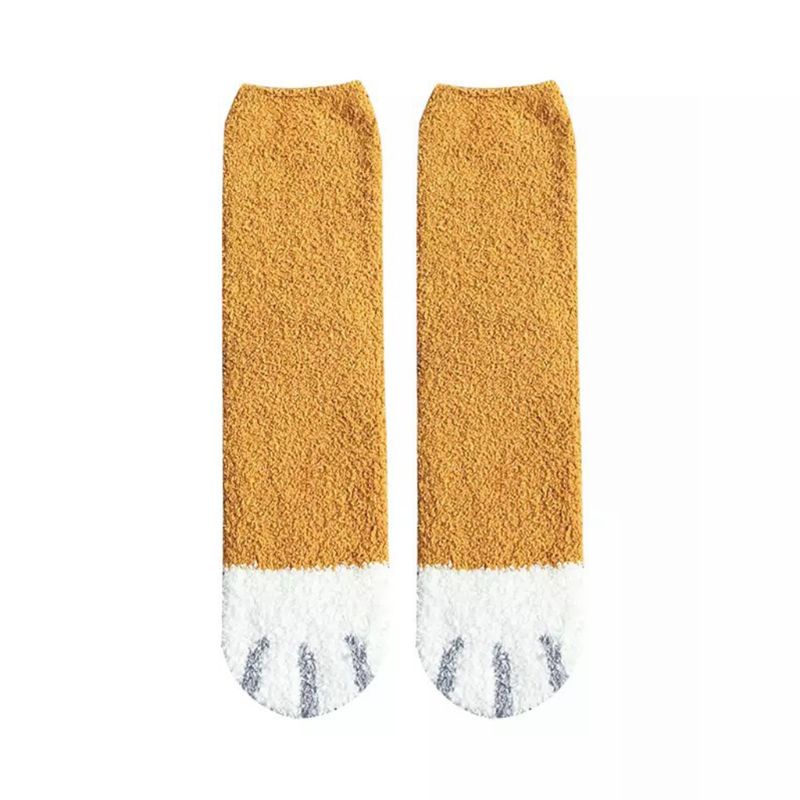 Youyo Đôi Tất Lông Xù Hình Chân Mèo Dễ Thương Giữ Ấm Mùa Đông Cho Nữ