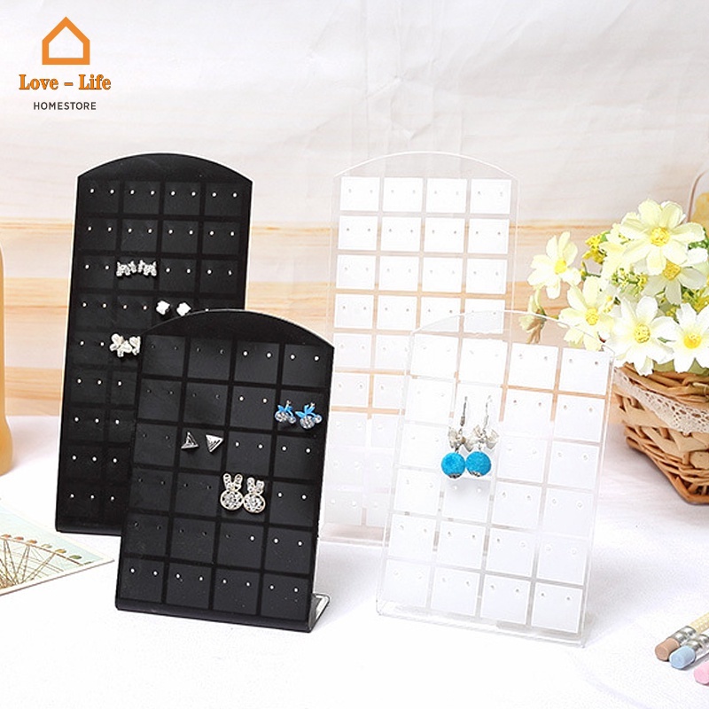 Giá Đỡ Trưng Bày Bông Tai 2 Màu Hình Chữ L Bằng Nhựa