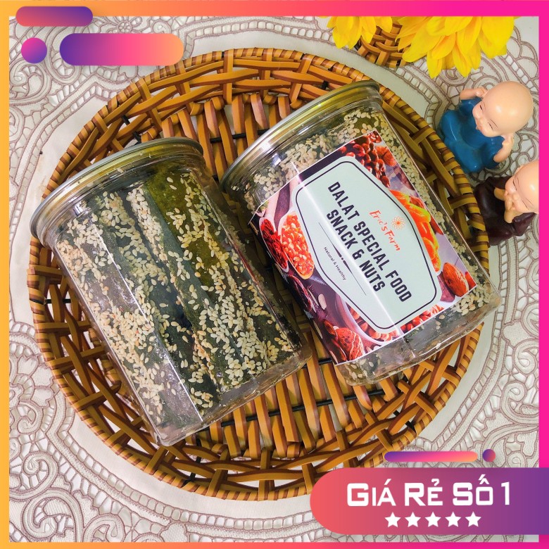 Rong biển cuộn mè Eric's Farm 200g, giòn rụm, thơm ngon, ăn vặt Sài Gòn giá rẻ