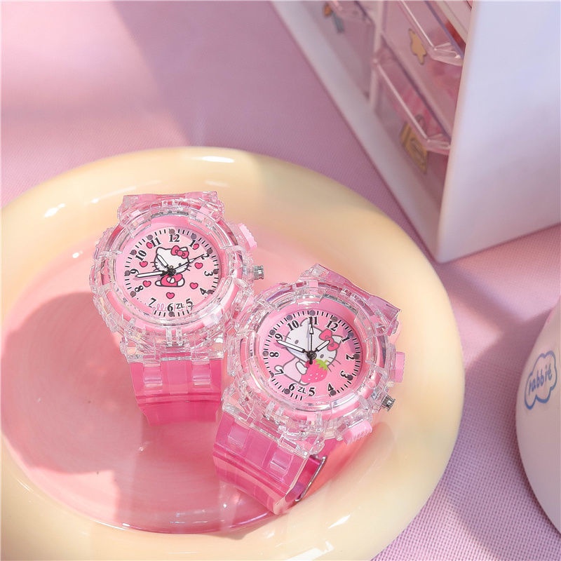 Đồng Hồ Điện Tử Đeo Tay Hình Hello Kitty Dễ Thương Cho Trẻ em