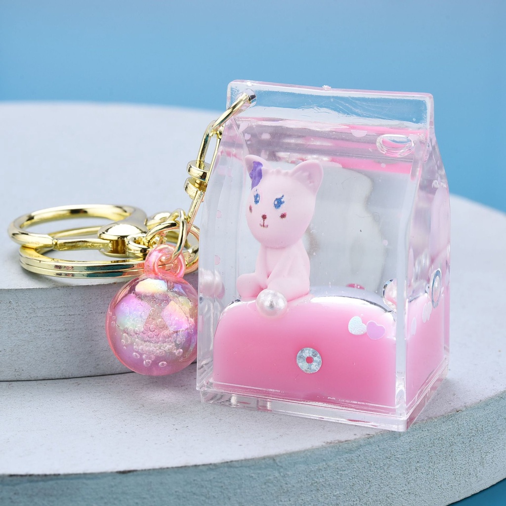 Móc Khóa Hình Chai Nước Hoa Bằng Acrylic Tinh Tế