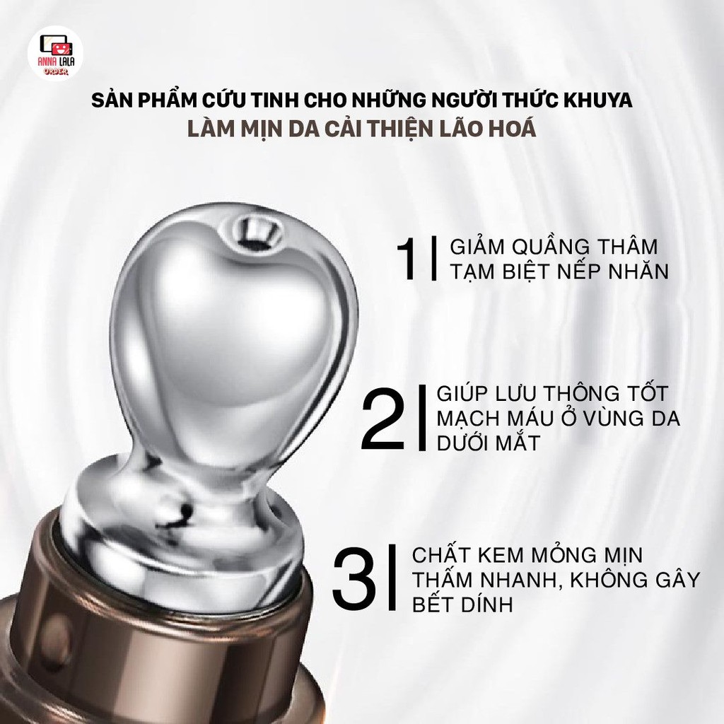 [ORDER] Set Kem mắt kèm thanh lăn mắt mát - xa giảm quầng thâm, thẩm thấu tinh chất