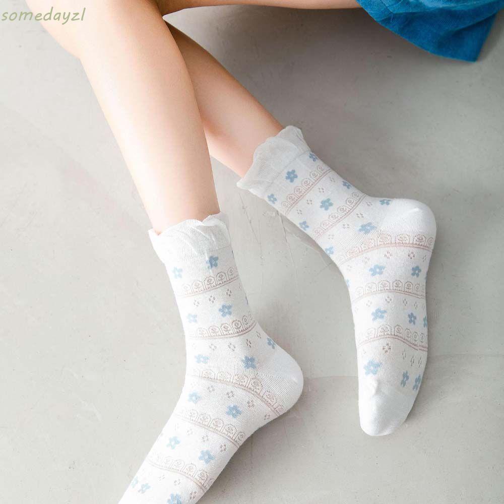 Vớ Lưới Cotton Trong Suốt Thoáng Khí In Hoa Thời Trang Mùa Hè Cho Nữ