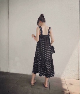 Váy maxi chấm bi