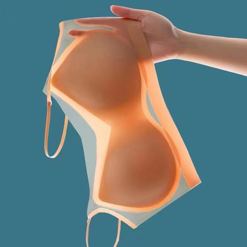 Áo Lót Lụa Trong Suốt Siêu Mỏng Nâng Ngực Không Đường May Thời Trang Cao Cấp