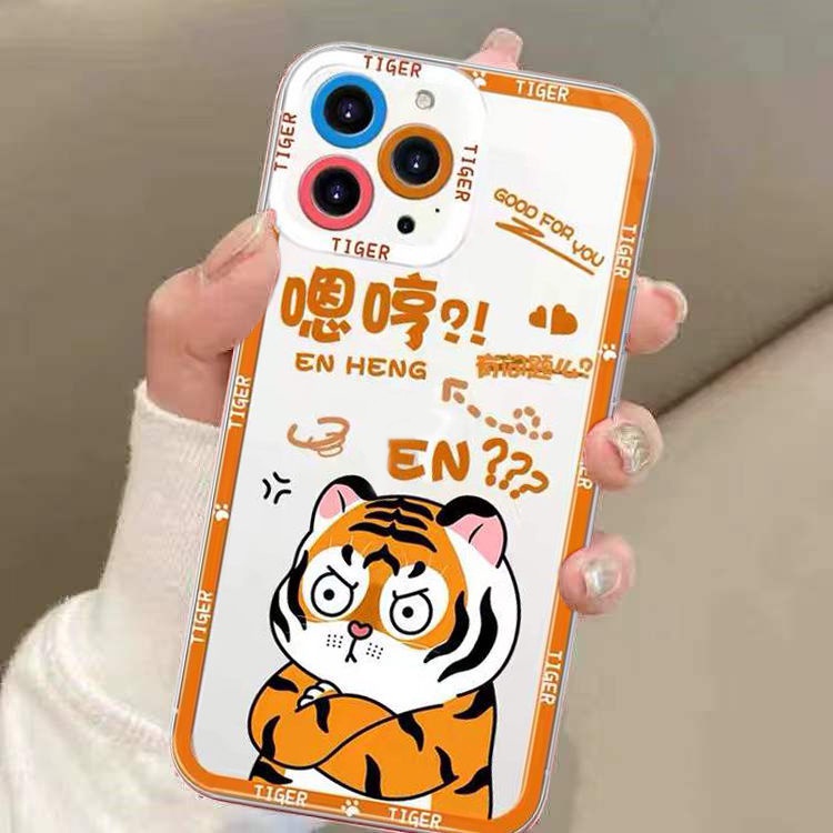 Ốp Điện Thoại TPU Silicon Mềm Trong Suốt Hình Hổ Dễ Thương Cho IPhone 13 12 Mini 11 Pro X XR XS Max SE 2020 6 6S 7 8 Plus