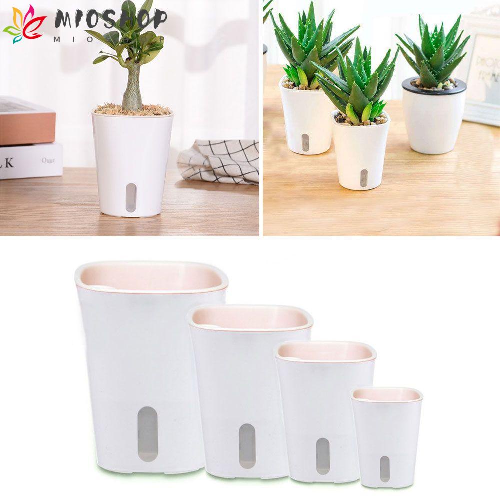 Chậu trồng cây thuỷ canh 2 tầng tự tưới nước kèm dây cotton