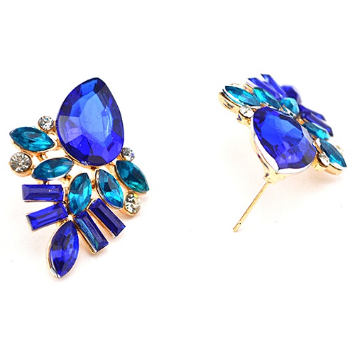 Cặp khuyên tai đính đá quý nhân tạo hình giọt nước sang trọng dành cho nữ