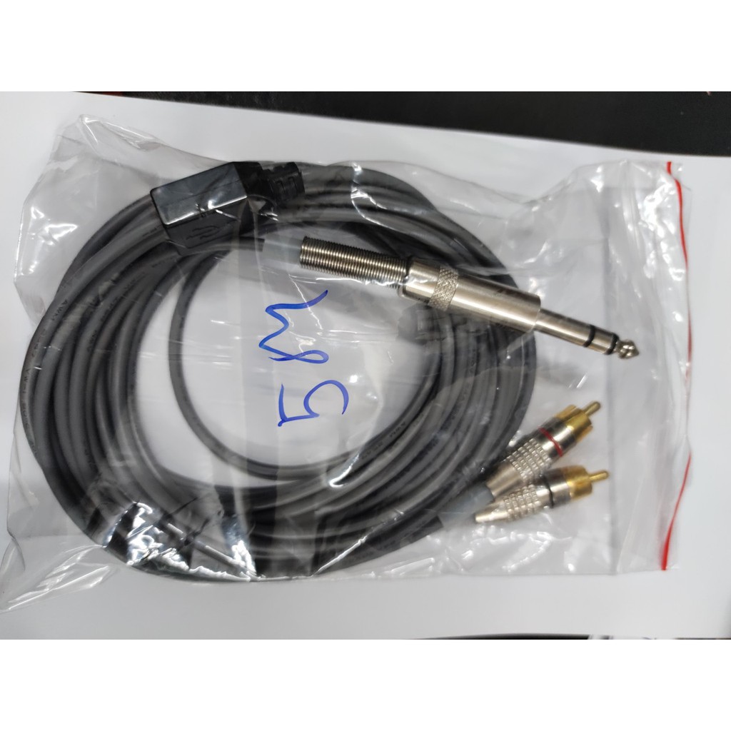 Dây loa 6.5mm sang 2 đầu AV dài 5m dailyphukien